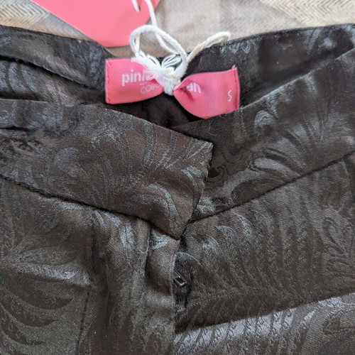 Pink Woman palazzo pants new, black, size S