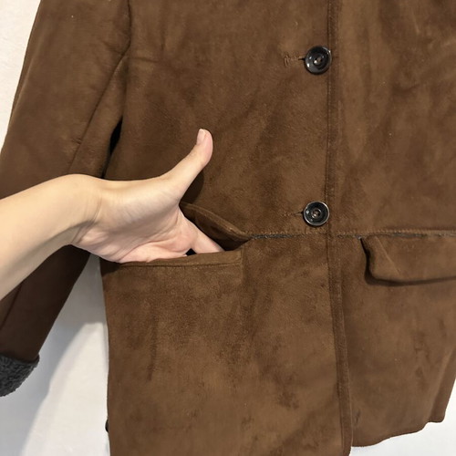 Zara Girls suede kids jacket 7-8 years 128cm, brown
