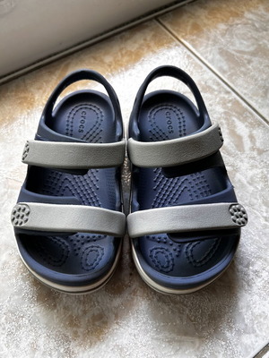 Crocs kids sandals blue and grey size C7 23-24