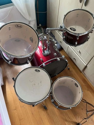 Pearl Forum Series drums 1990's used, burgundy set