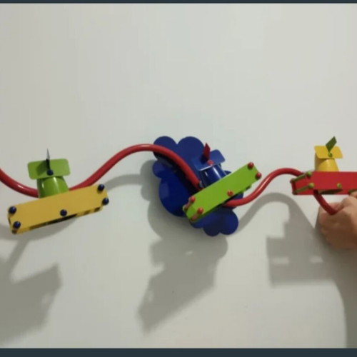 Children's ceiling light like new with cloud and airplanes in bright colors