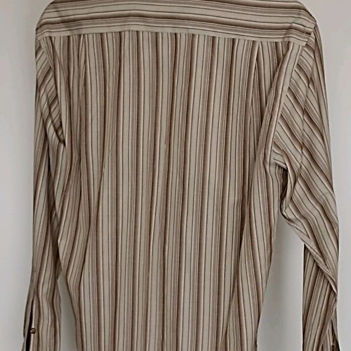 Men's striped brown shirt size M like new