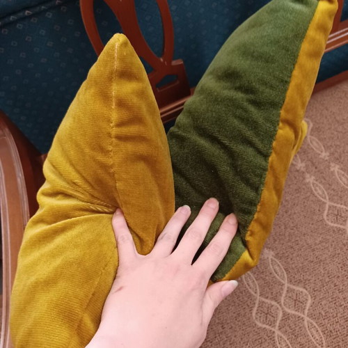 Vintage sofa pillows used, set of 2 pieces