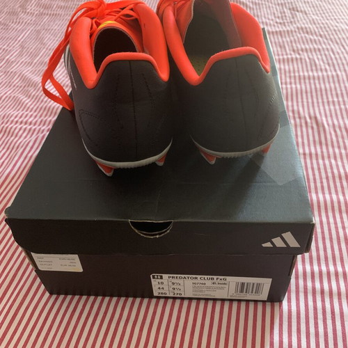 Adidas Predator football shoes, size 44, black and orange