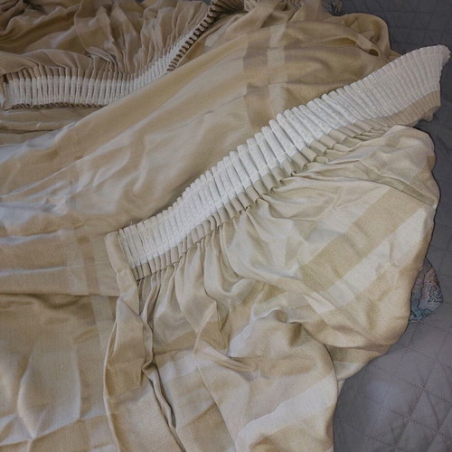 Beige solid color curtains 2.40m
