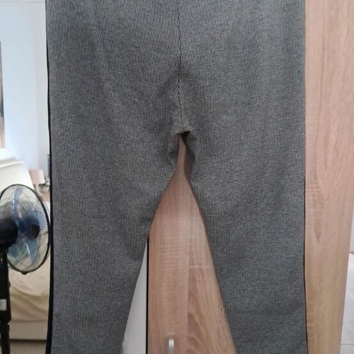 Elastic pants leggings, black and white, XXL
