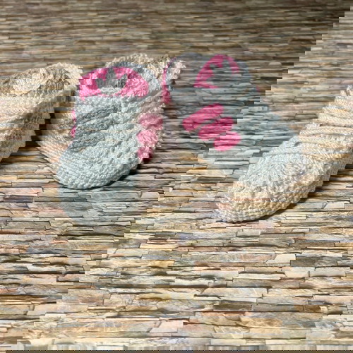 Χειροποίητα πλεκτά σπορτέξ τύπου All stars για μωρά, καινούργια