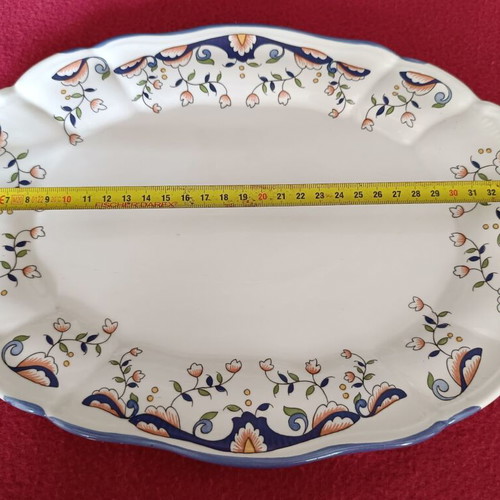 French faience soup tureen with platter and lid, like new