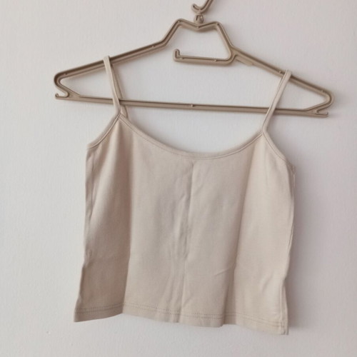 Beige Crop Top with "TARGET" Print like new