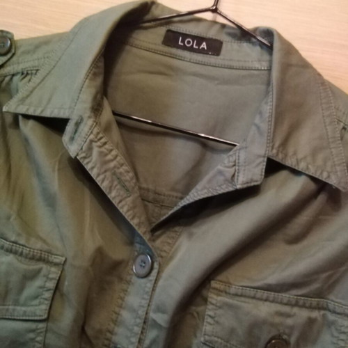 Lola khaki dress with buttons and belt, like new