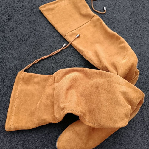 Suede over the knee boots tan no40 like new