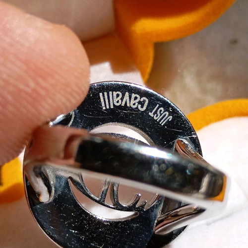 Just Cavalli women's ring used with zircon crystals silver