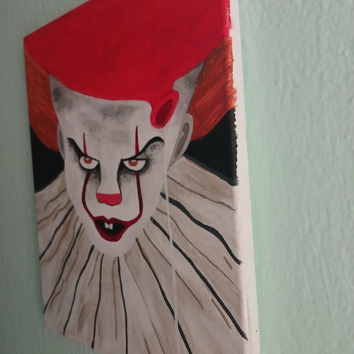 Handmade canvas painting Pennywise new
