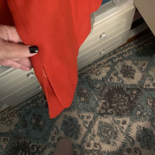 Orange IQ Shoes suit like new, vintage skirt-jacket set