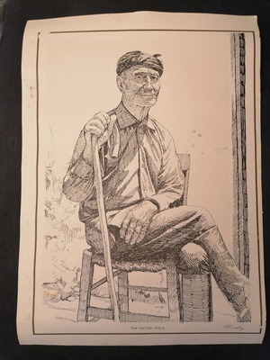 Κρητική λιθογραφία μεταχειρισμένη από Brady, 50x70cm