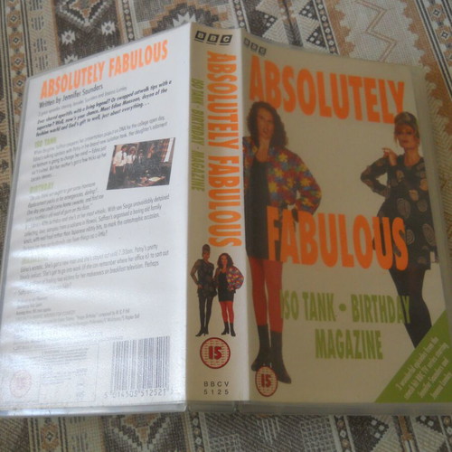 Absolutely Fabulous VHS tape used with English subtitles