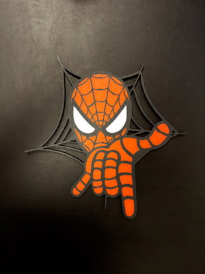 Spiderman logo for wall and doors, new, PLA plastic