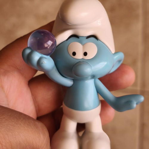 Smurf with crystal ball Peyo figure, 9cm