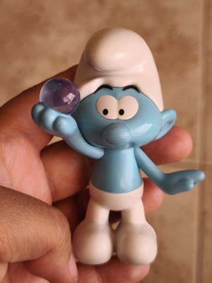 Smurf with crystal ball Peyo figure, 9cm