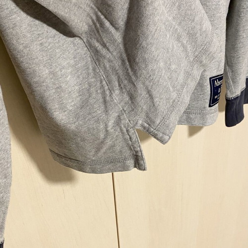 Abercrombie & Fitch hoodie like new, cotton, gray and blue, size L