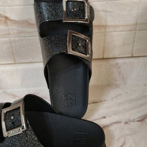 Zaxy slippers black like new, size 37