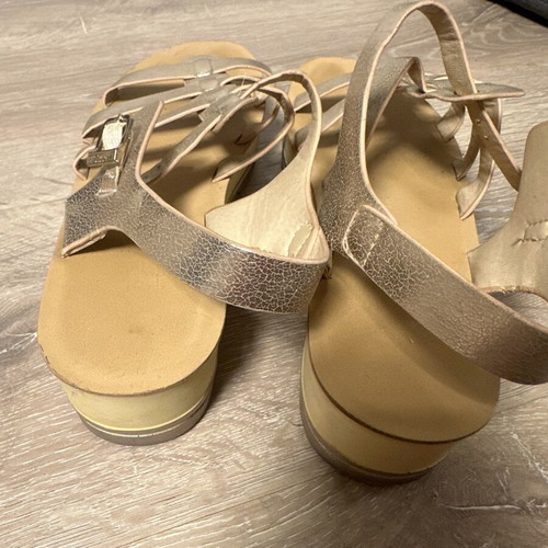 Parex gold sandals size 40 used, anatomical and very comfortable