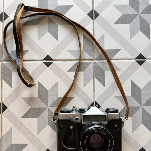 Zenit-E camera with Helios-44-2 58mm f/2 lens used