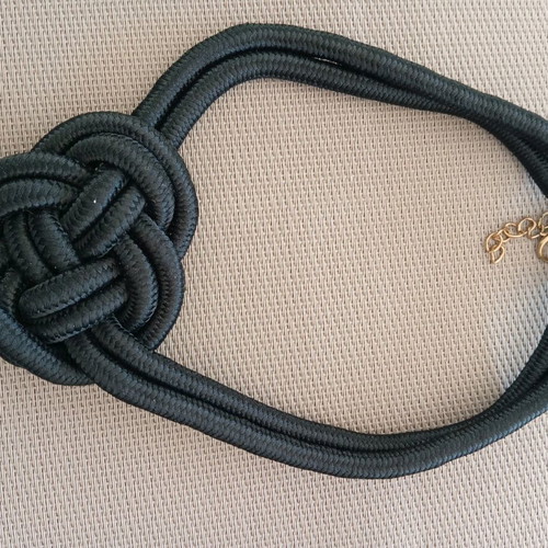 Handmade necklace like new, black, original design
