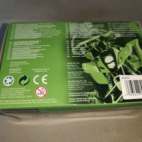 NewRay Scale 1:12 Kawasaki KFX450R ATV Green