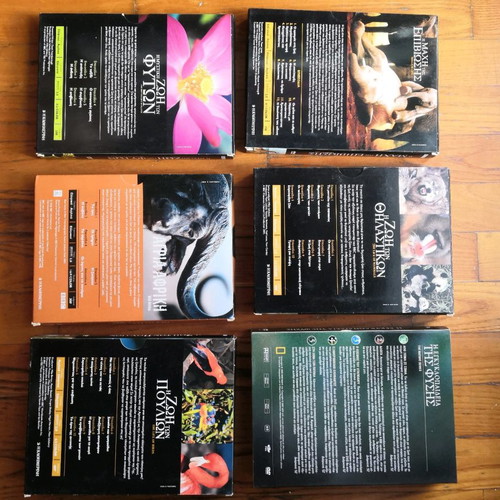 National Geographic 7-set used DVDs with animals and plants