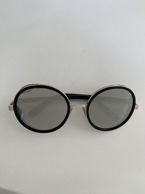 Jimmy Choo Andie/S J7QM3 round sunglasses, black and gold