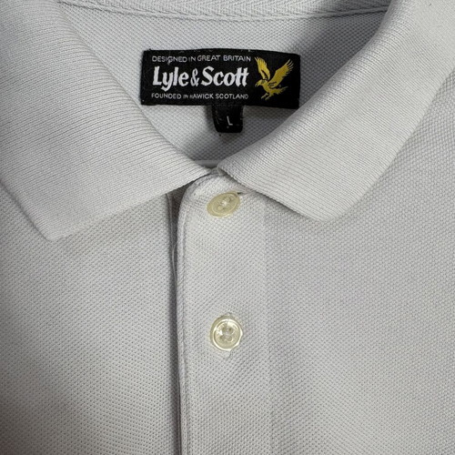 Lyle and Scott polo shirt size L like new, white
