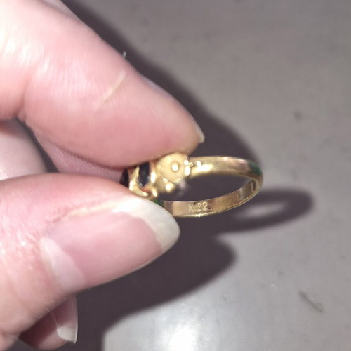 Vintage handmade Byzantine-style 22K gold ring