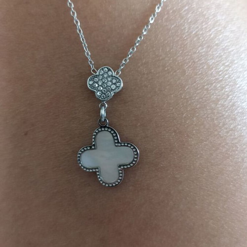 Women's Cross Necklace new, stainless steel, silver color