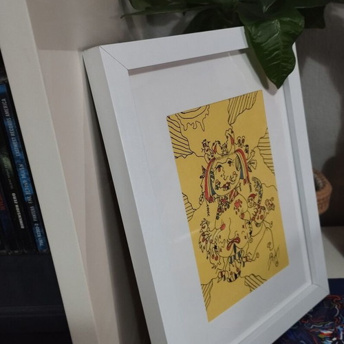 The Guardian of Knowledge Handmade framed artwork new