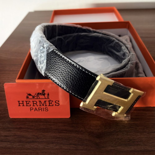 Hermes belt, black and gold, size 110cm