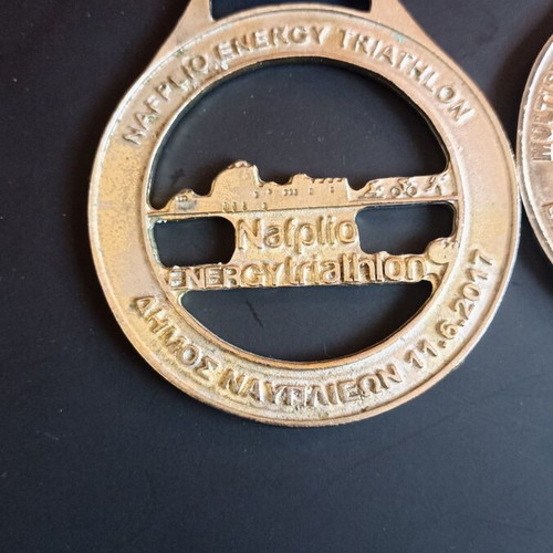 Energy Races Triathlon Medals Set of 3 2017, like new