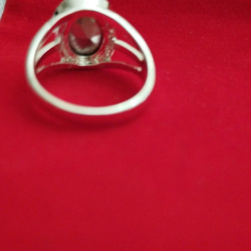 Silver-plated aqua marine ring size 8 new