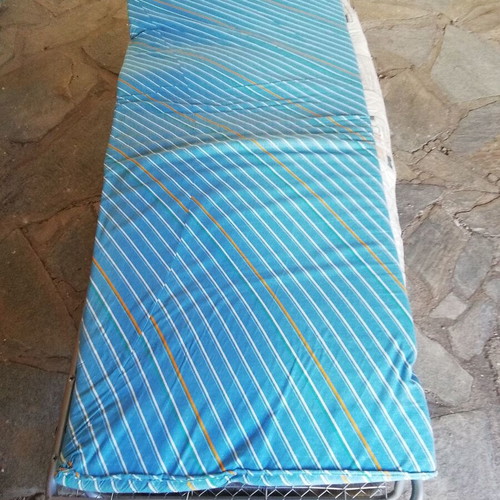 Folding iron beds used, set of 2 with mattresses included