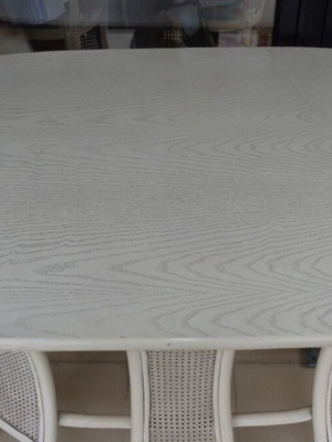 Bamboo table like new with wood and Viennese cane 1.50x0.80m