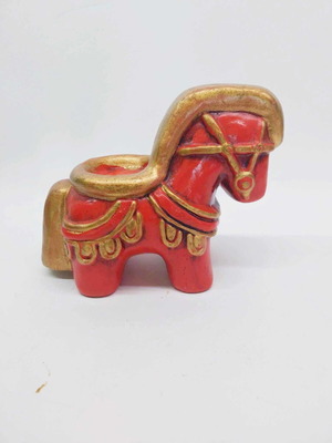 Vintage Thun Bolzano ceramic horse candlestick used