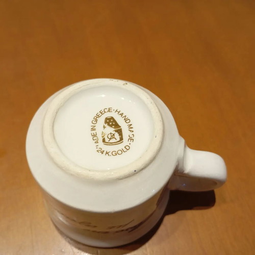 Coffee demitasse spoon gold plated 24K like new from Monemvasia