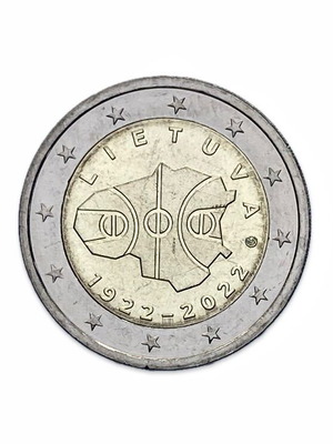 Lithuanian 2 euros coin 2022 unc from roll