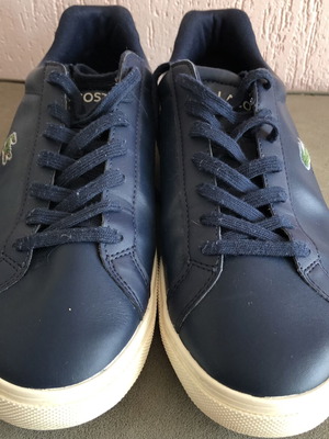 Lacoste men's dark blue sneakers, casual style
