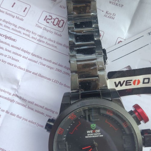 Weide Chronograph Men's Watch New Black