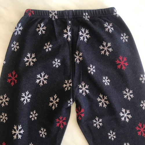 Happy People winter pajama set dark blue with Christmas designs like new