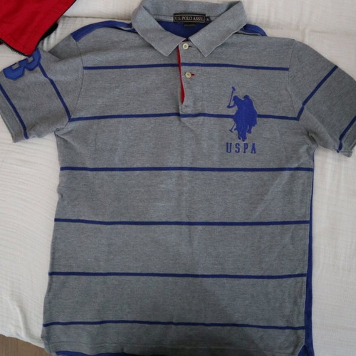 Polo shirt US POLO like new, gray and blue, size S
