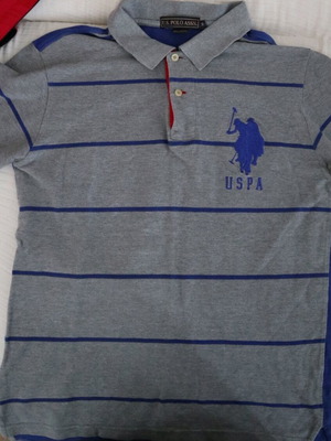Polo shirt US POLO like new, gray and blue, size S
