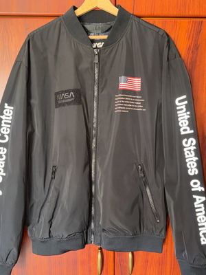 Pull&Bear NASA jacket σαν καινούργιο, μαύρο, μέγεθος XL