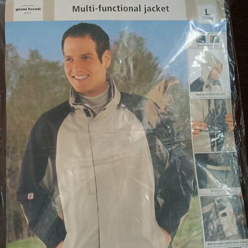 Giani Feroti men's jacket new, spring, black and beige, size L